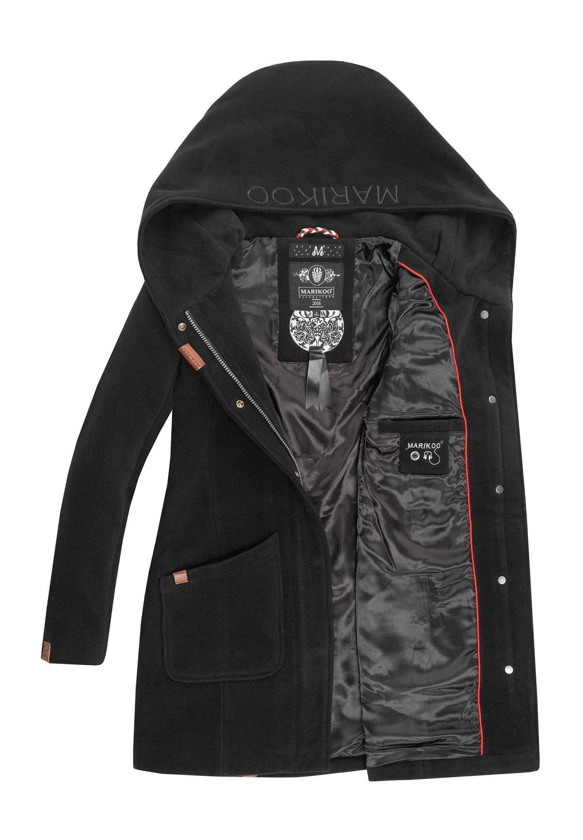 Marikoo Winterjas - Schwarz 6 Marikoo Winterjas - Schwarz - Afbeelding 6