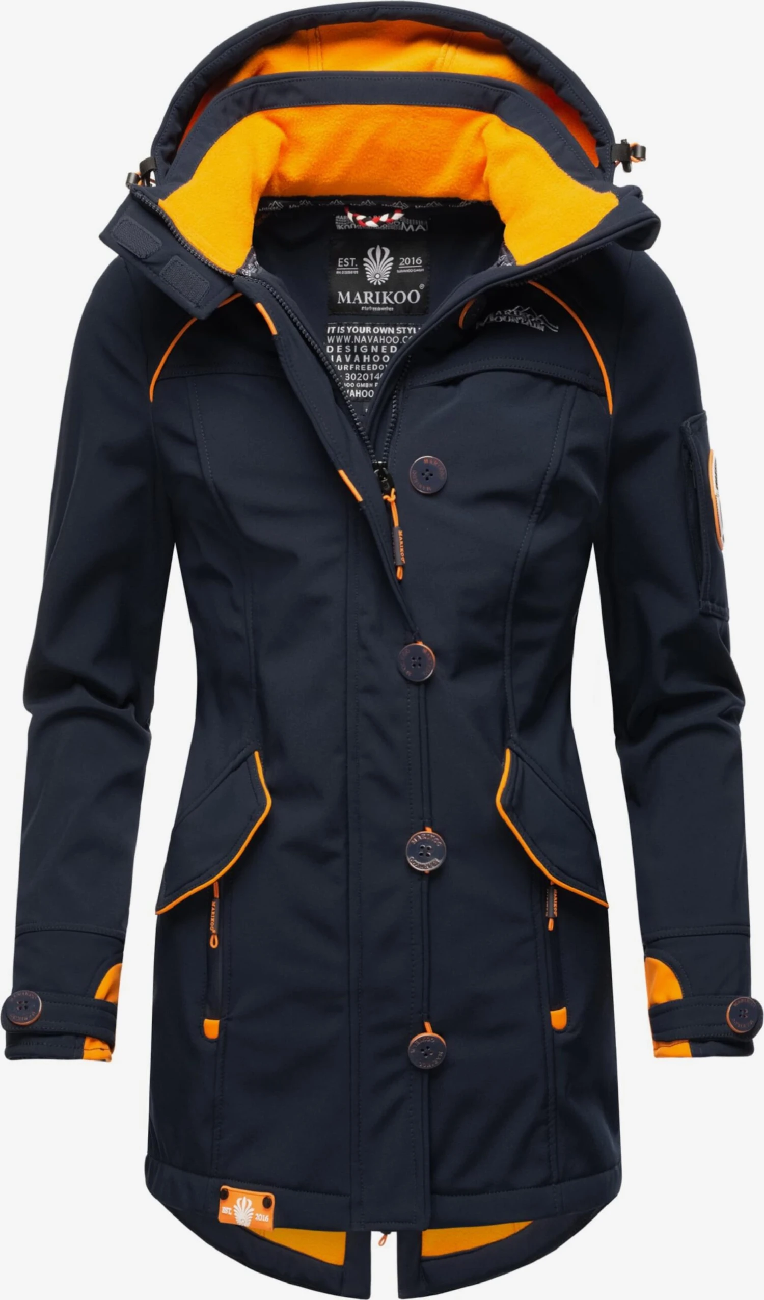 Marikoo Outdoor Jassen Functionele Jas Soulinaa Dames Navy 2 Marikoo Outdoor Jassen Functionele Jas Soulinaa Dames Navy - Afbeelding 2