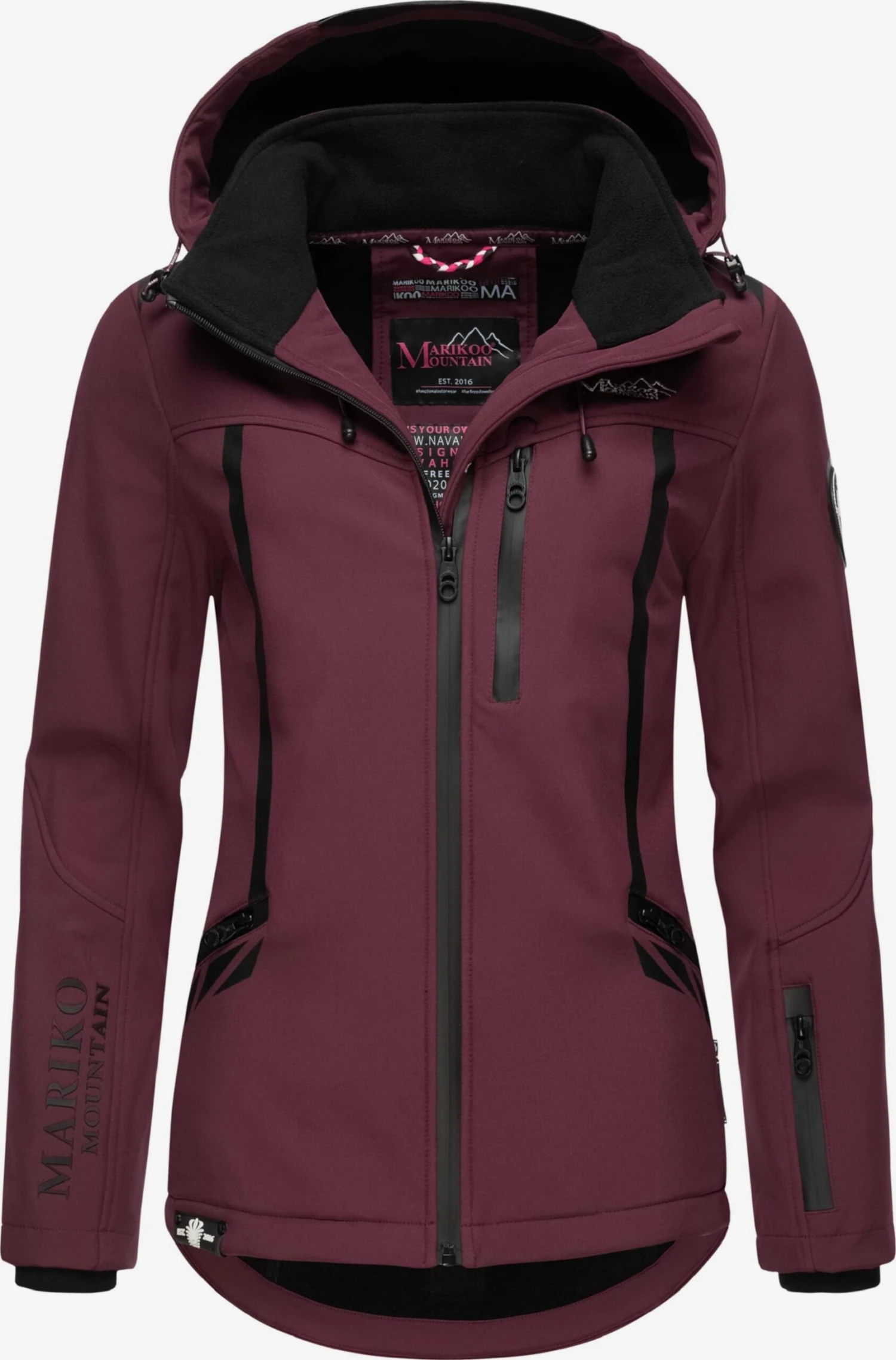 Marikoo Winterjassen Winterjas Dames Bordeaux 1 Marikoo Winterjassen Winterjas Dames Bordeaux