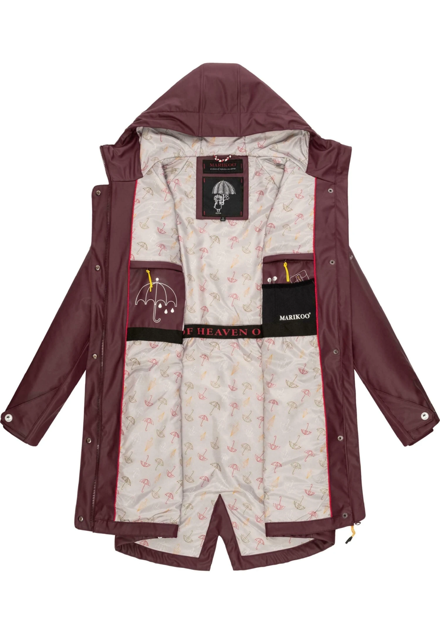 Marikoo Dancing Umbrella - Regenjas - Dark Red Melange 3 Marikoo Dancing Umbrella - Regenjas - Dark Red Melange - Afbeelding 3