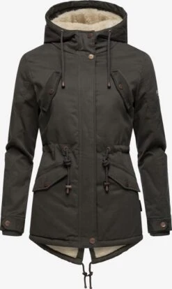 Marikoo Winterjassen Winterjas Manolya Dames Antraciet -Marikoo 30bbe19bb966a7e3f7759137b7b51c1b