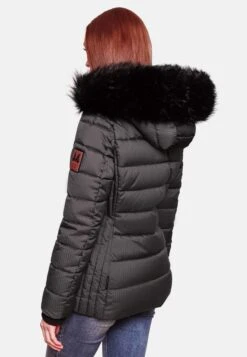 Marikoo Winterjassen Winterjas Unique Dames Antraciet -Marikoo 3dacb834a3b2e8bbd2e8dfec2bd83e5f