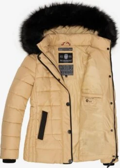 Marikoo Winterjassen Winterjas Unique Dames Beige -Marikoo 4345a11490dd59d92dd88f398998a31a