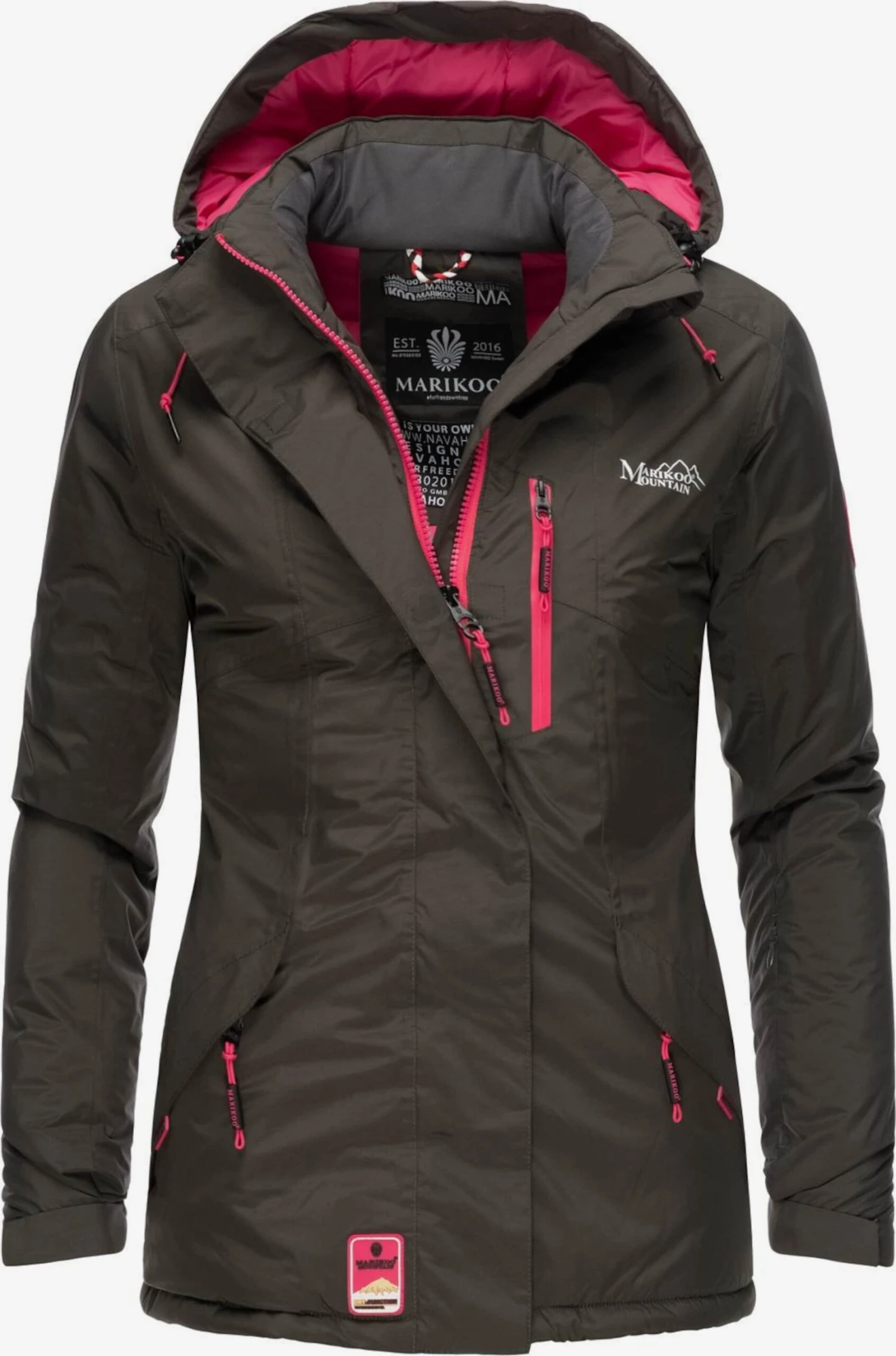 Marikoo Outdoor Jassen Functionele Jas Rabeaa Dames Antraciet