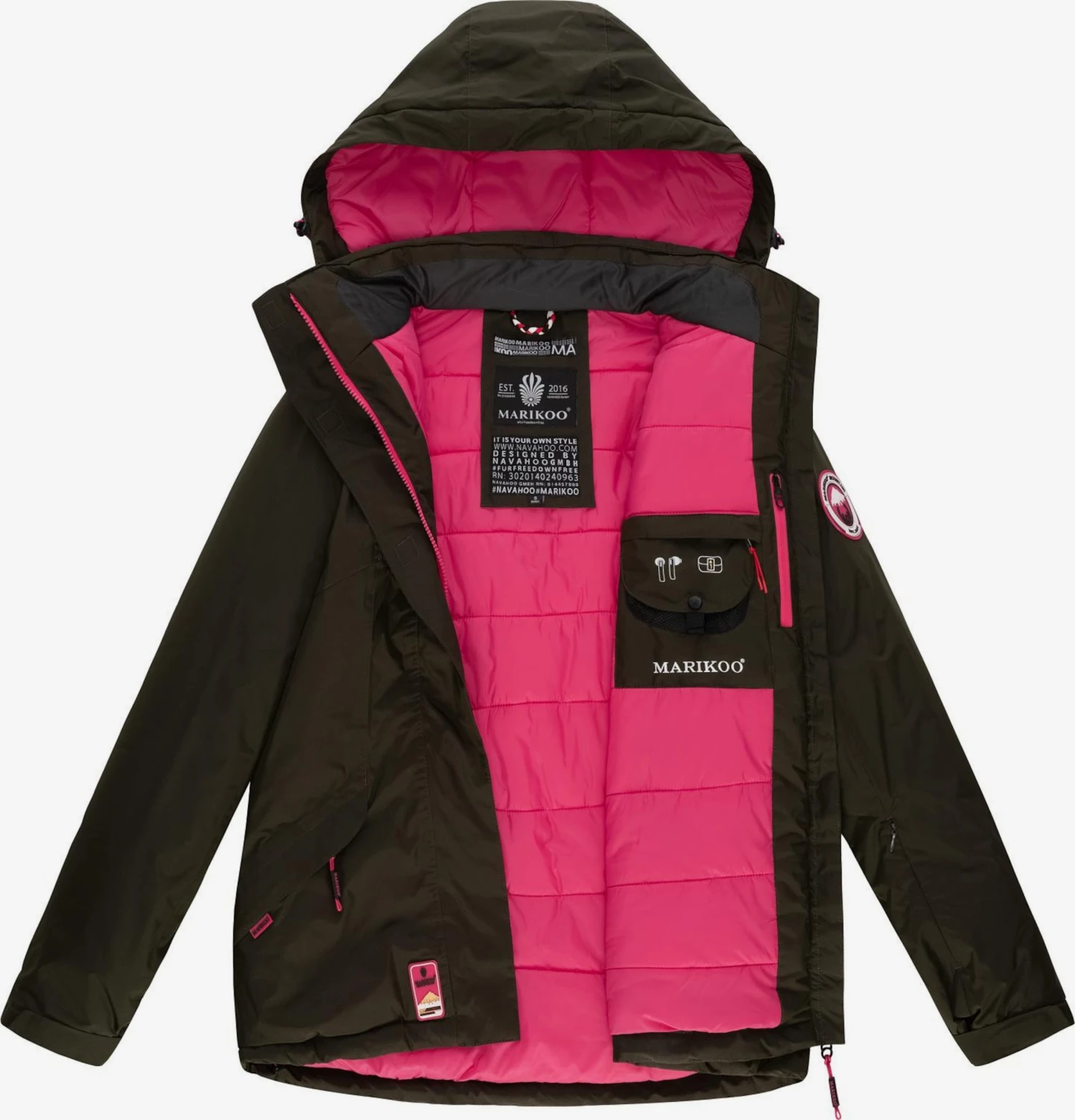 Marikoo Outdoor Jassen Functionele Jas Rabeaa Dames Olijfgroen 5 Marikoo Outdoor Jassen Functionele Jas Rabeaa Dames Olijfgroen - Afbeelding 5