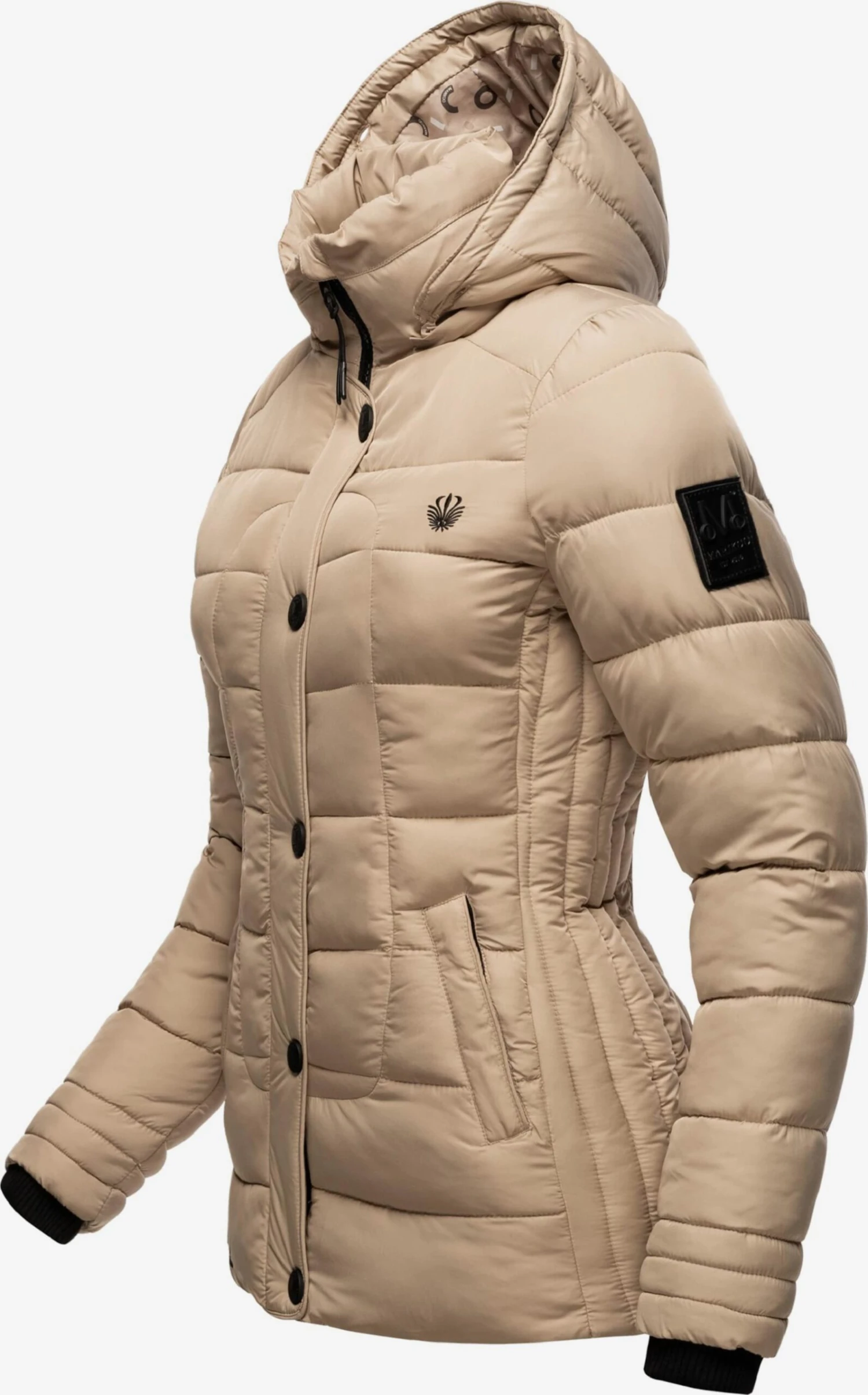 Marikoo Winterjassen Winterjas Qesra Dames Lichtbruin 4 Marikoo Winterjassen Winterjas Qesra Dames Lichtbruin - Afbeelding 4