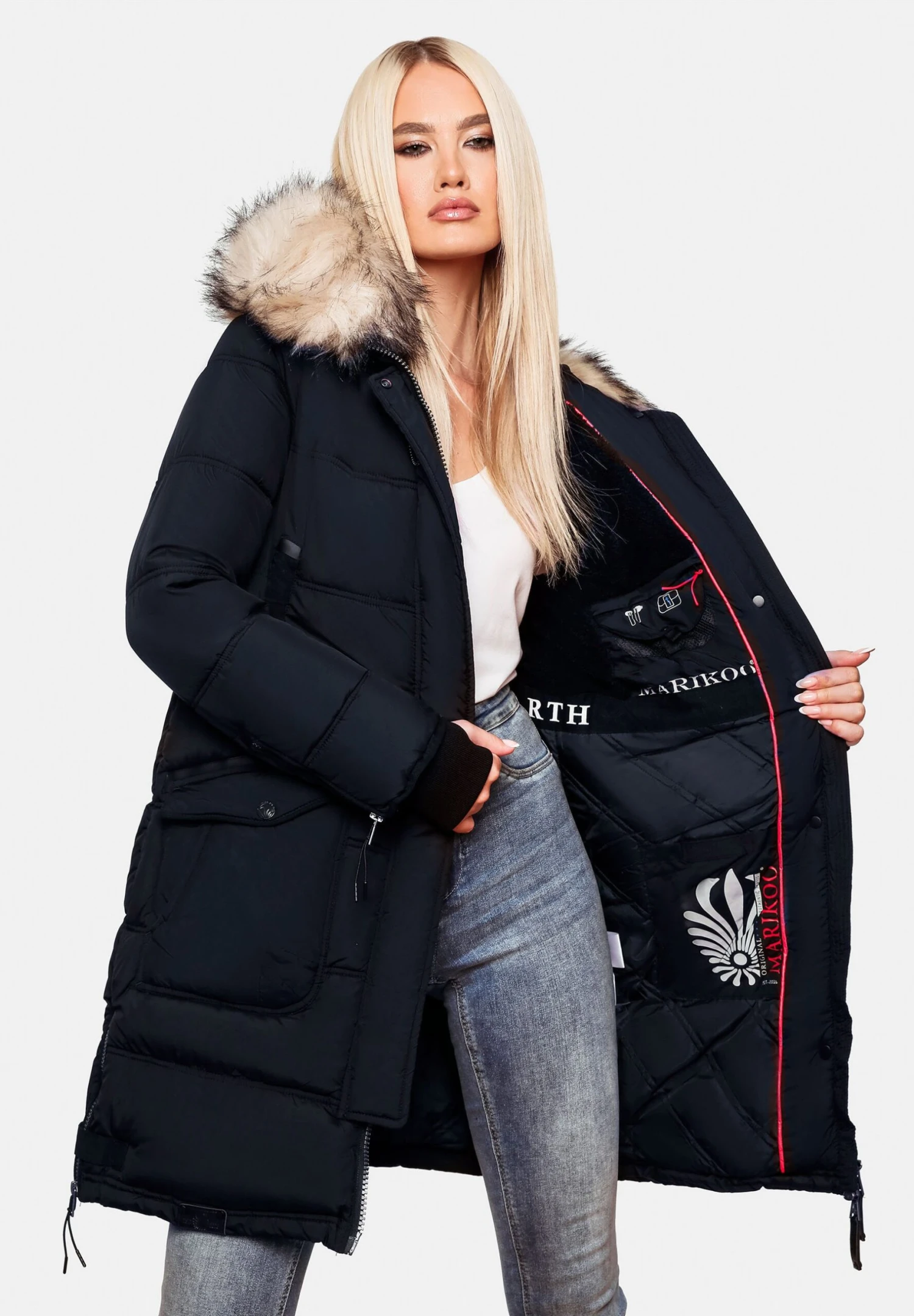 Marikoo Chaskaa - Winterjas - Dark Blue 4 Marikoo Chaskaa - Winterjas - Dark Blue - Afbeelding 4