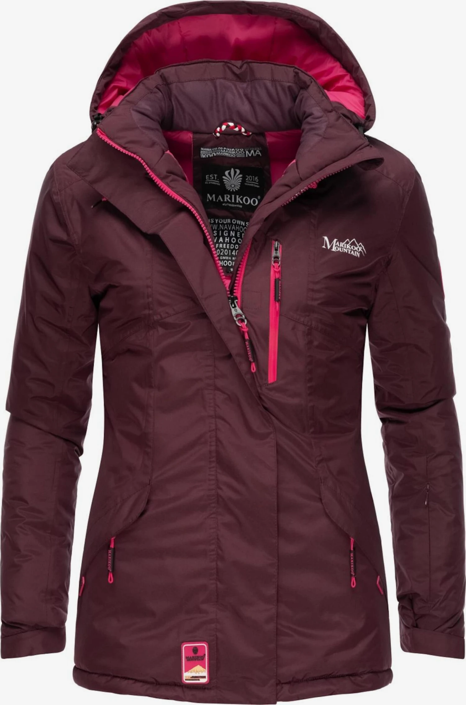 Marikoo Outdoor Jassen Functionele Jas Rabeaa Dames Bourgogne 1 Marikoo Outdoor Jassen Functionele Jas Rabeaa Dames Bourgogne