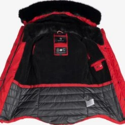 Marikoo Winterjassen Winterjas Lotusblüte Dames Rood -Marikoo 9177dda02fdec04ab9395bf80406fca4