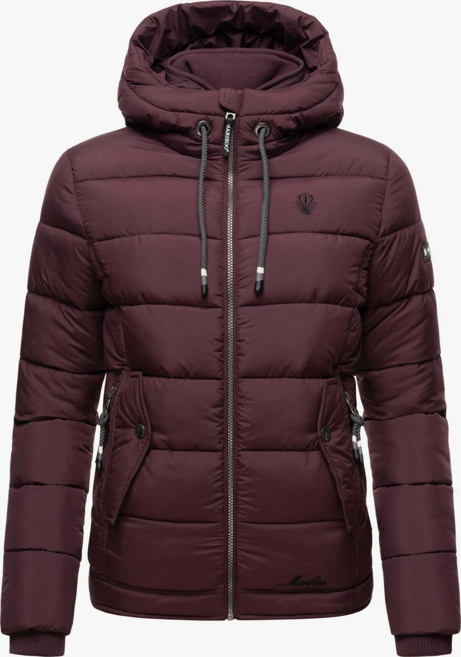 Marikoo Winterjassen Winterjas Taisaa Dames Wijnrood 4 Marikoo Winterjassen Winterjas Taisaa Dames Wijnrood - Afbeelding 4