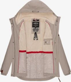 Marikoo Winterjassen Winterjas Bikoo Dames Lichtbeige -Marikoo a7186cdc49c7feca6a7a4bc6c1596d20