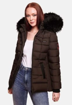 Marikoo Winterjassen Winterjas Unique Dames Bruin -Marikoo a8493f5eecc5bb01c8dbc817bfdb3292