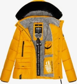 Marikoo Winterjassen Winterjas Loveleen Dames Geel -Marikoo b8b55b44395f20d1bf62bee17dcf1281