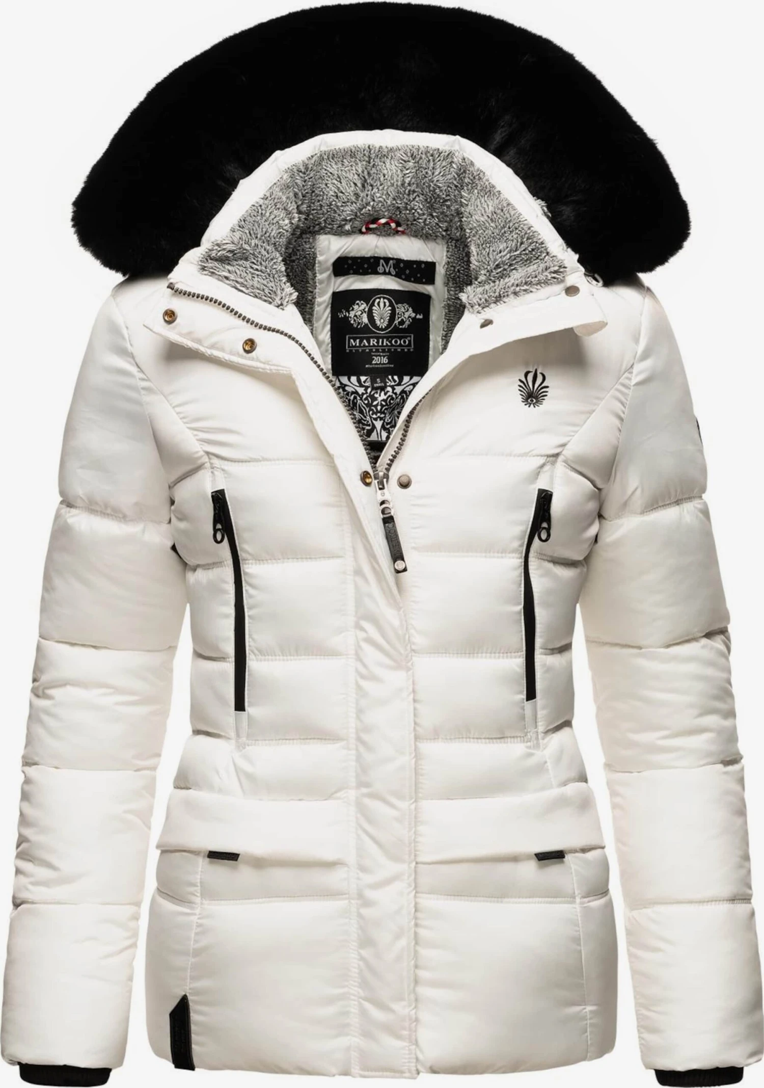 Marikoo Winterjassen Winterjas Loveleen Dames Wit 1 Marikoo Winterjassen Winterjas Loveleen Dames Wit