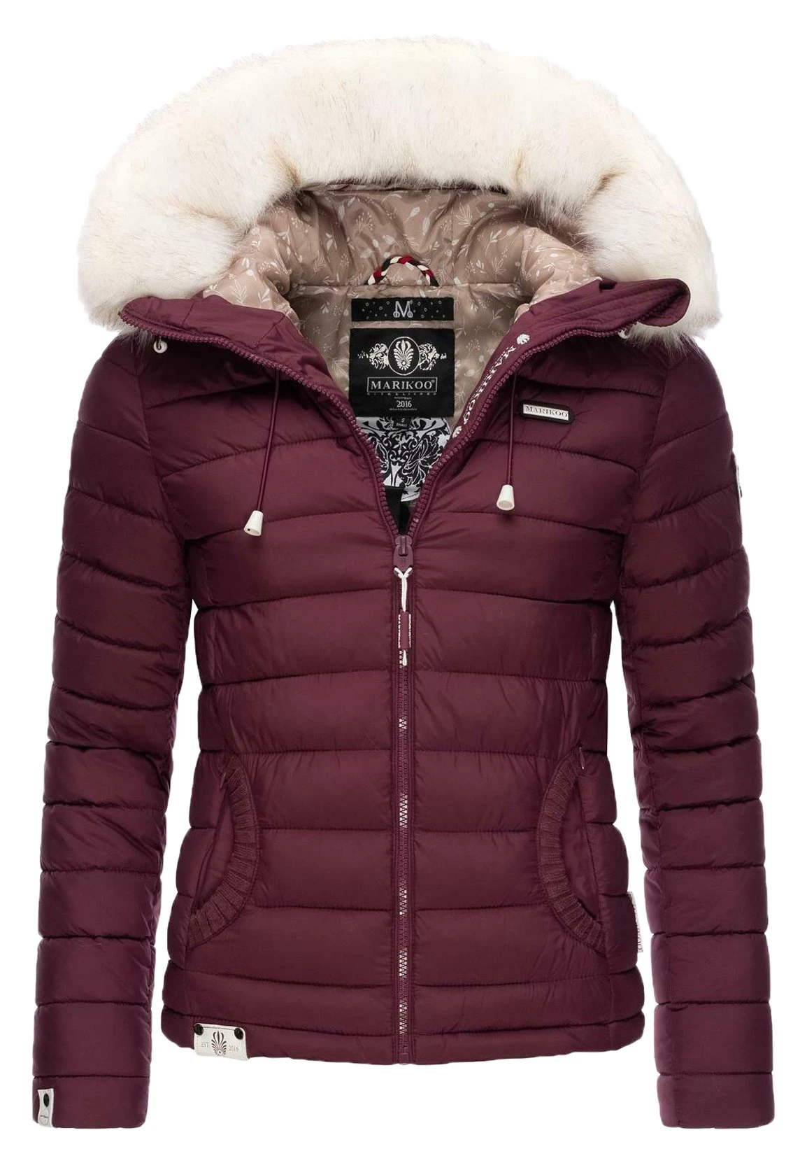 Marikoo Winterjas - Dark Red Melange 5 Marikoo Winterjas - Dark Red Melange - Afbeelding 5