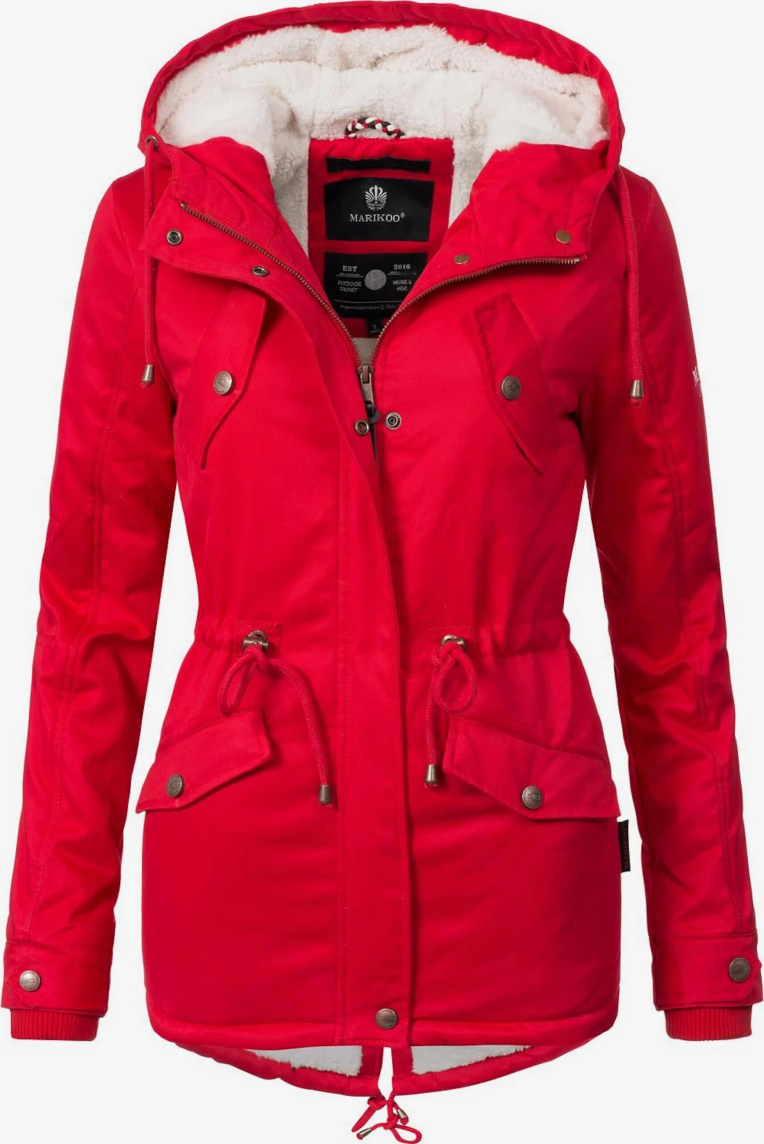 Marikoo Winterjassen Winterjas Manolya Dames Rood 1 Marikoo Winterjassen Winterjas Manolya Dames Rood