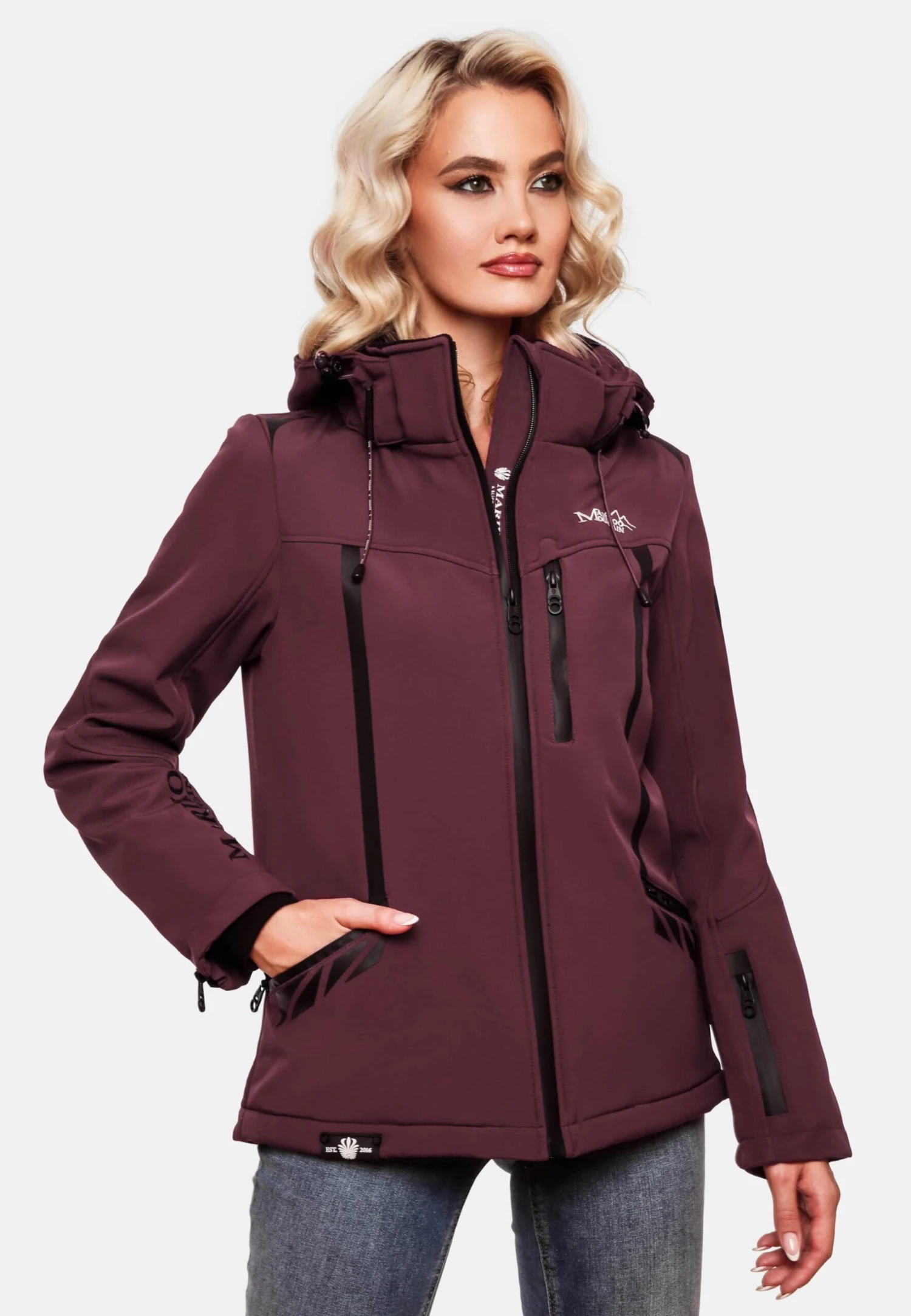 Marikoo Winterjassen Winterjas Dames Bordeaux 6 Marikoo Winterjassen Winterjas Dames Bordeaux - Afbeelding 6