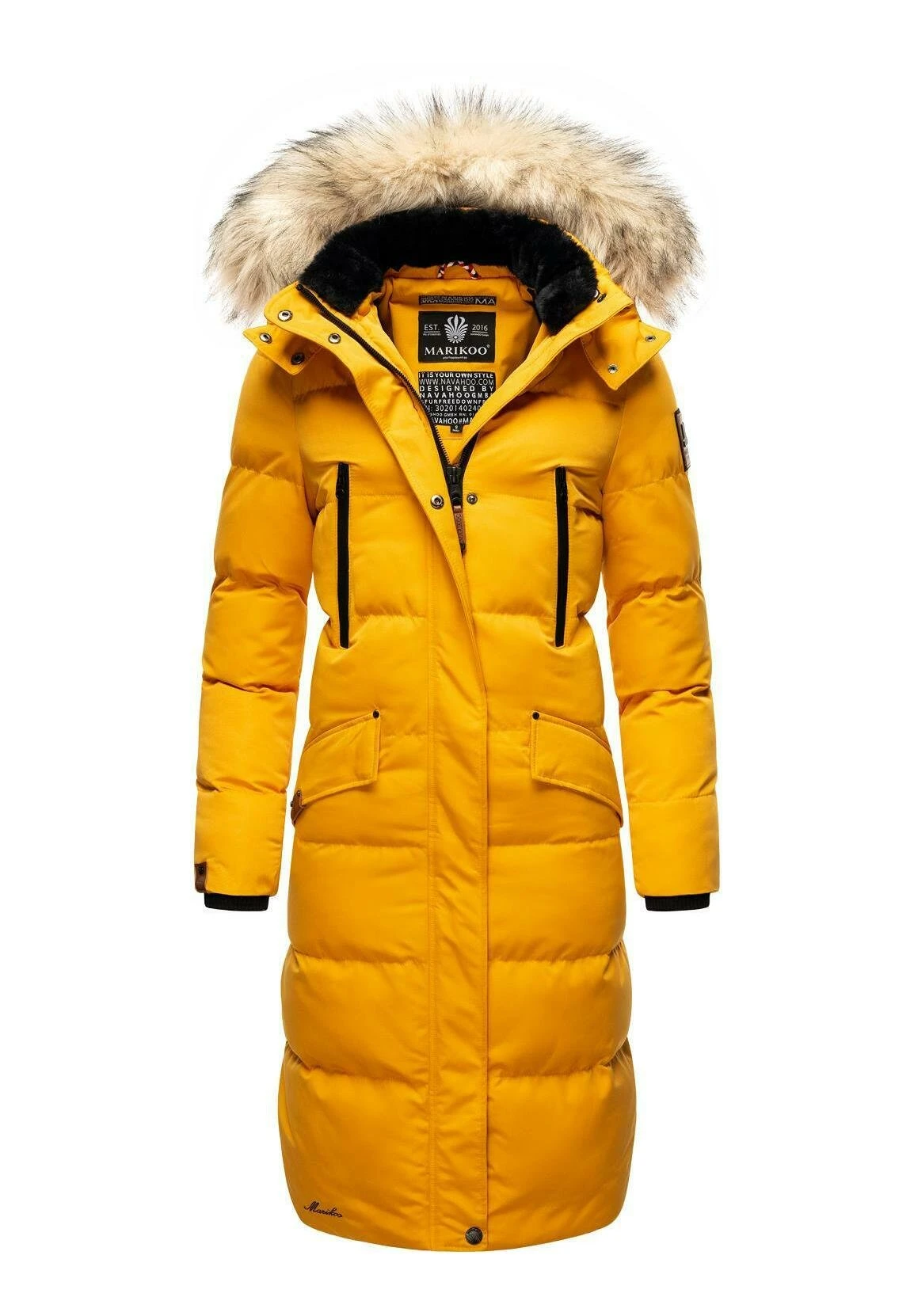 Marikoo Winterjas - Dark Yellow 1 Marikoo Winterjas - Dark Yellow