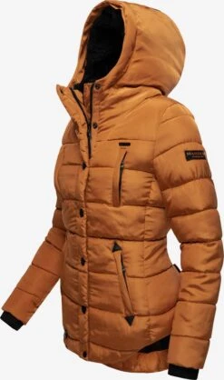 Marikoo Winterjassen Winterjas Lotusblüte Dames Cognac -Marikoo ed96b476d3181409b7c9c41931babca3