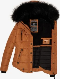 Marikoo Winterjassen Winterjas Lotusblüte Dames Cognac -Marikoo f660d984a1e7b2bb6a0f46c1e9421f13