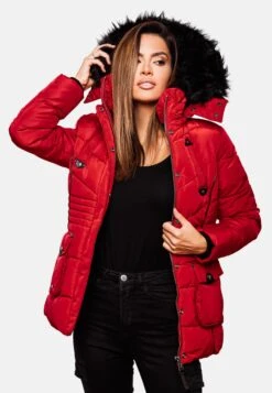 Marikoo Winterjassen Winterjas Vanilla Dames Rood -Marikoo fa03d8b1270b974a27ff0c8272a9b985